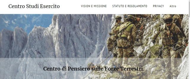 Centro Studi Esercito homepage