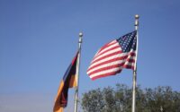 United States and Armenia Flags