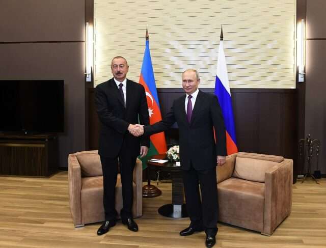 Vladimir Putin and Ilham Aliyev