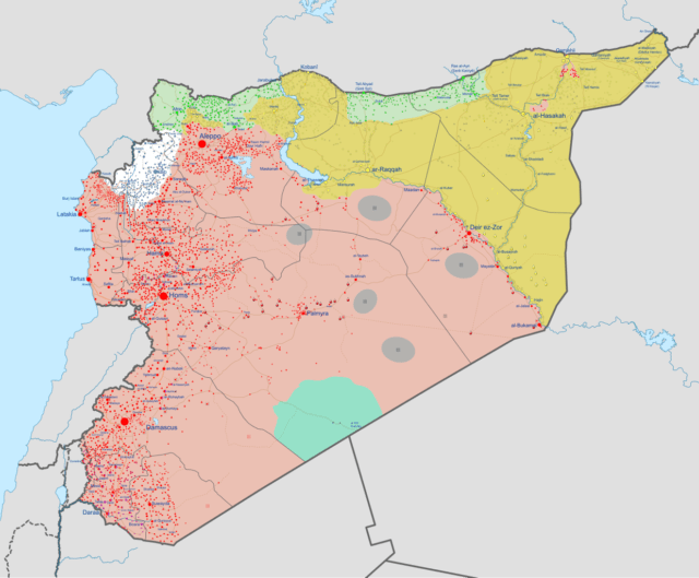 Map Syria Civil War