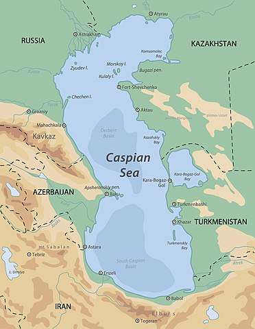 Caspian Sea map